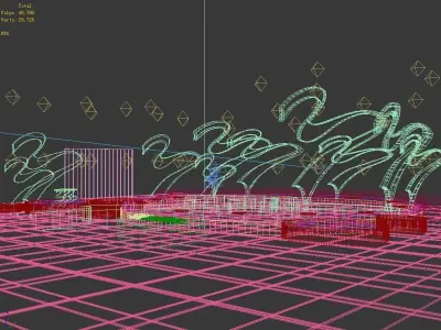 Stage party concert fashion catwalk T station  25 3D model