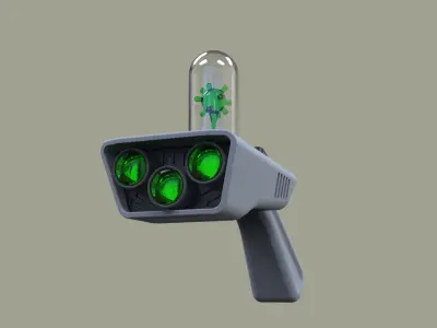Concept of Portal gun from Rick and Morty 3D model