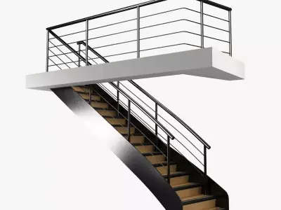 interior boat stairs 3D model