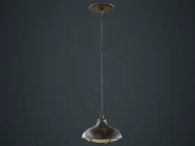 Hanging Lamp 5C Low-poly 3D model