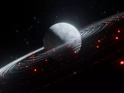 Sci-Fi Ringed Planet 3D Model  Space Environment Asset Low-poly 3D model