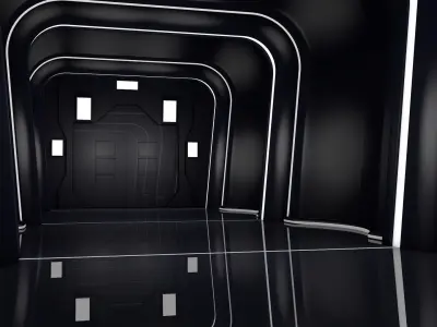 Sci Fi Tunnel 3D model 33