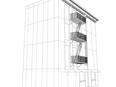 NY Buildings 001 Low-poly 3D model