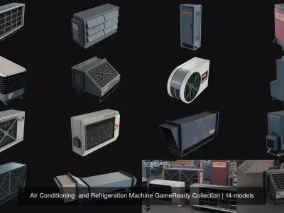 Air Conditioner  and Refrigeration Machine Game Ready Collection 3D Model Pack