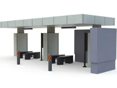 Bus Stop 09 3D model