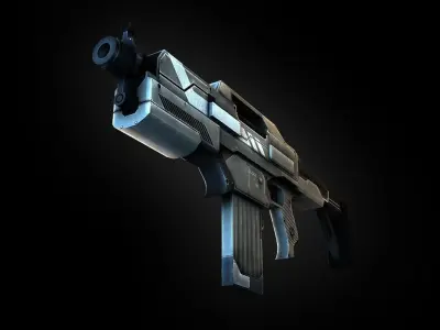 FPS Battle Riffle Low-poly 3D model