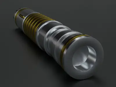 Scifi Star Wars Lightsaber Silver 3D model