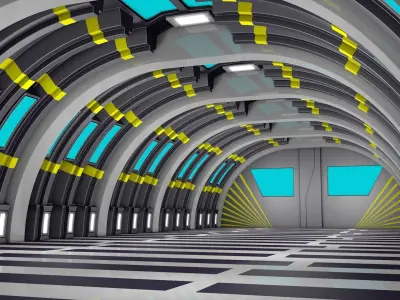 Sci Fi Tunnel 3D model