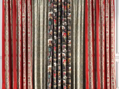 Curtain Set 52 3D model