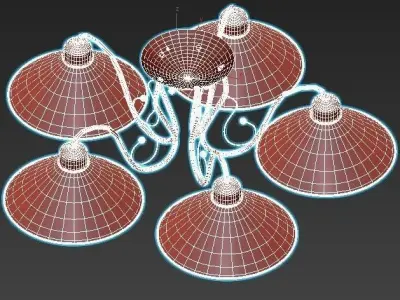 ciolla five light ceiling fixture 3D model