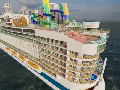 Icon of the Seas with full interior 3D model