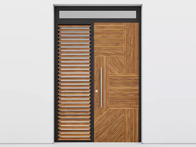 Aluminium door 186 3D model