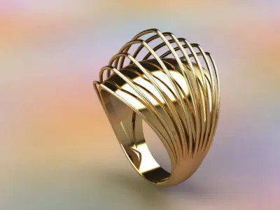 Gold Fusion Ring 2 3D print model