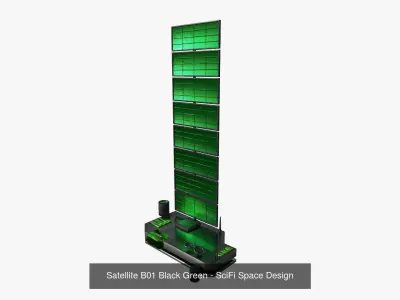 10 Satellites B Collection - SciFi Space Design 3D Model Pack