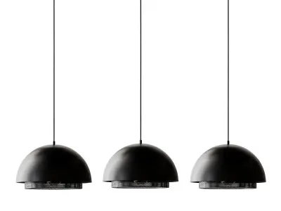 Hubsch ceiling lamp black metal 3D model
