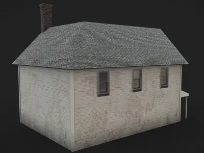 House 03 - Clean Low-poly 3D model
