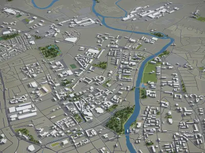 Banja Luka Low-poly 3D model