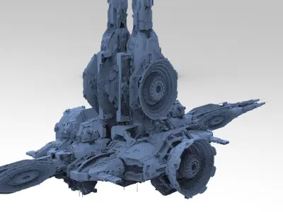 Sci-Fi Droid Prowler Ship 5  3D model