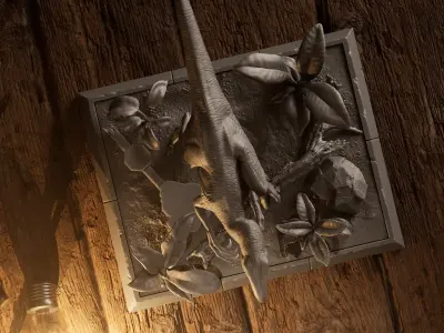 jurassic park velociraptor 3D Print Model 3D print model