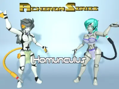 Acheron Homunculus Nude Low-poly 3D model