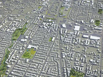 Arvada - City 3D Model Low-poly 3D model