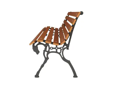 Classic Garden Bench for Outdoor and Urban Scenes 3D model