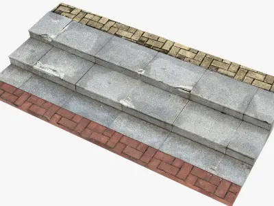 Long steps in the park 3d scan 3D model