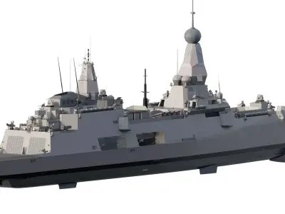 INDIAN NAVY MULTI ROLE DISTROYER 3D model