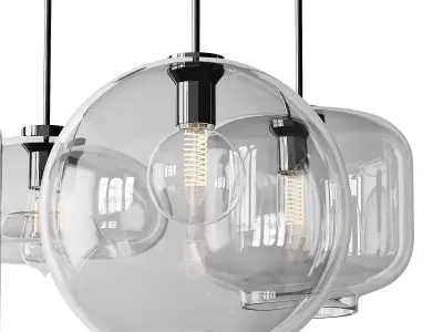 Moderne glazen hanglampen light 3D model