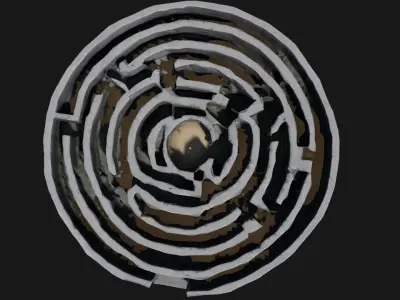 Labyrinth Quest Ancient Maze Structure 3D model