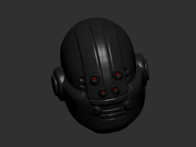 helmet high poly sculpt 3d printable ver 7 3D model 3D model 124