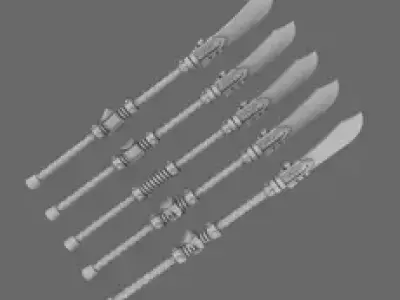 Cyber Samurai Electro Naginata 3D print model