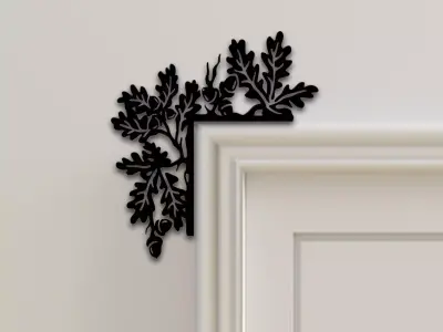 Leaf Door Corner Decor 3D print model