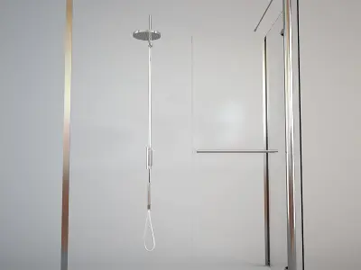 TDA Still Angolo Shower Cabin and Fantini Zen Shower 3D model