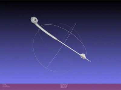 Star Wars Boba Fett Gaffi Stick Printable Assembly 3D print model