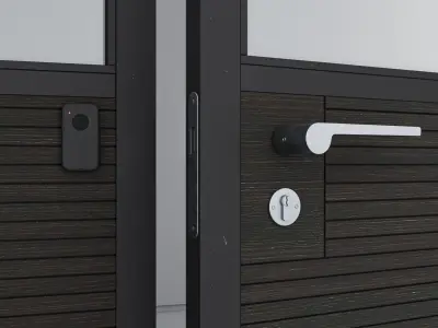 Aluminium door 84 3D model