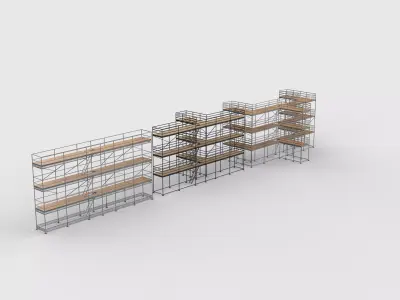 scaffold tower set 3D model