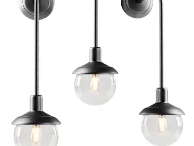 Metallic wall lantern  3D model