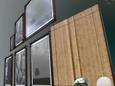 wall art architectural assets picture frames Low-poly 3D model