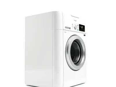 Futuristic Minimalist Laundry Wash Tower model pack Low-poly 3D model