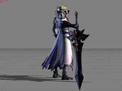 Alucard Romantic Fantasy Skin Low-poly 3D model