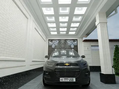 Neoclassic house facade 3D model