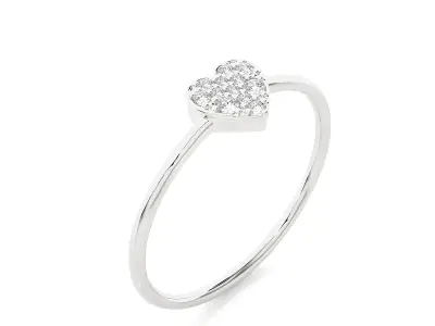 Light Minimalist Diamond Ring 3D print model shop