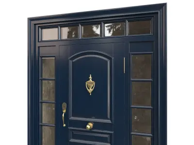 Entrance classic door 71 3D model