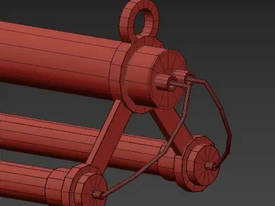 Tubes Suspension Light 3D model