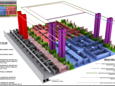  Prophet Mosque -second basement 3D model