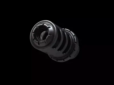 Muzzle brake industirl part f342k 3D model