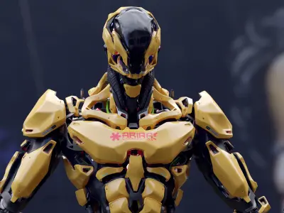 Robot Character Low-poly 3D model