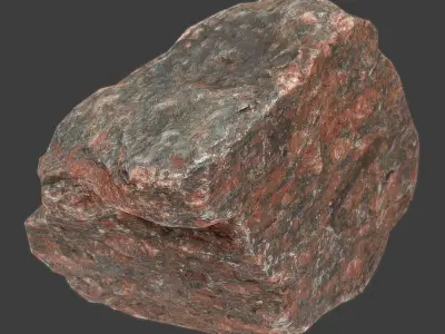 Mona Stone Low-poly 3D model