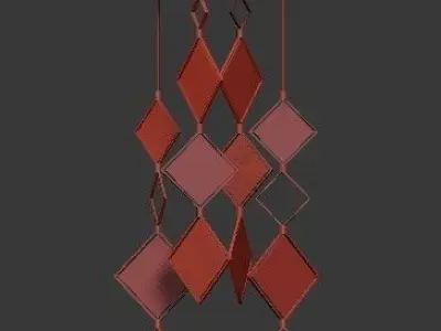 Untitled quadra pendant light 3D model